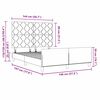 vidaXL Boxspringbett mit Kopfteil Schwarz 140 x 190 cm Samt