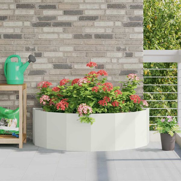 vidaXL Pflanzk&uuml;bel Wei&szlig; 120 x 60 x 35 cm Stahl