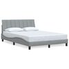 vidaXL Bettgestell ohne Matratze "Hanko" Hellgrau 140x190 cm Stoff