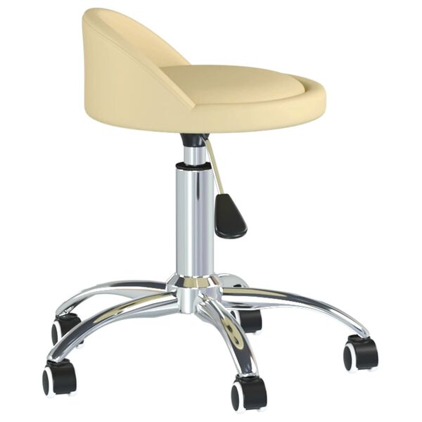 vidaXL Esszimmerst&uuml;hle 6 Stk. Drehbar Creme Kunstleder