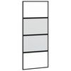 vidaXL Schiebet&uuml;r mit Beschlag Schwarz 90x205 cm Hartglas