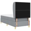 vidaXL Boxspringbett mit Matratze Dunkelgrau 90x190 cm Hellgrau