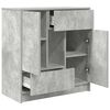 vidaXL Sideboard mit Schubladen und T&uuml;ren Betongrau 70,5x34x74,5 cm
