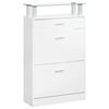 vidaXL Schuhschrank Hochglanz-Wei&szlig; 63x24x104 cm Holzwerkstoff