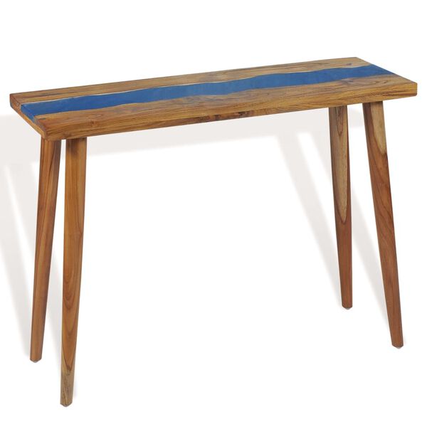 vidaXL Konsolentisch Teak Harz 100 x 35 x 75 cm