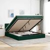 vidaXL Ottoman-Bett mit Matratze Dunkelgr&uuml;n 200x200 cm Samt