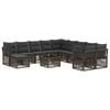 vidaXL Gartensofa-set 12 pcs Grau Poly-Rattan