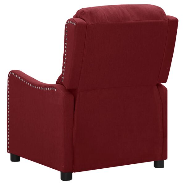 vidaXL Massagesessel Weinrot Stoff
