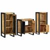 vidaXL Badezimmerm&ouml;bel Set mit Regal 3 pcs Braun Massivholz Mango