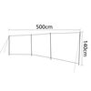 Bo-Camp Windschutz mit Oberbalken Caira 500x140 cm Grau