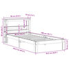 vidaXL Bettgestell mit Kopfteil ohne Matratze 90x200 cm