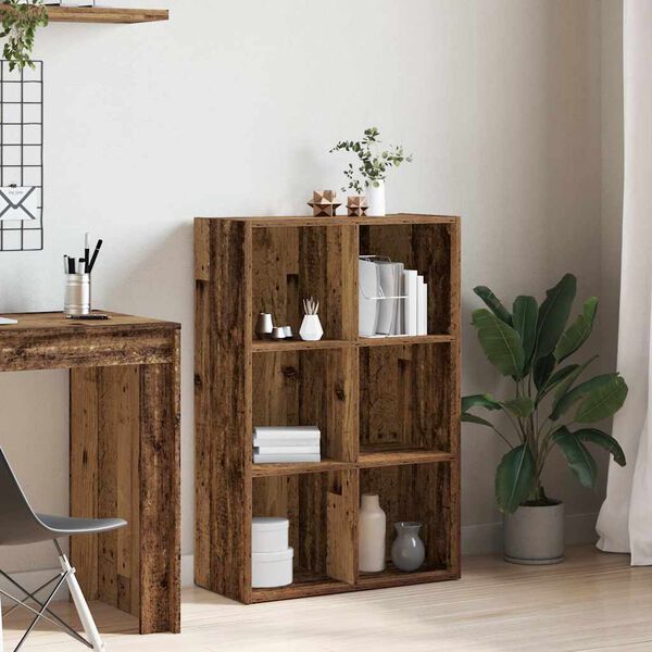 vidaXL B&uuml;cherregal/Sideboard Altholz-Optik 66x30x98 cm Holzwerkstoff