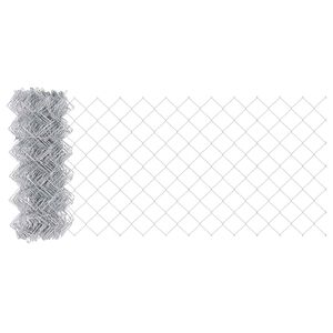 vidaXL Maschendrahtzaun 25 x 0,8 m Verzinkter Stahl Silber