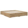 vidaXL Bettrahmen Artisan-Eiche 180 x 200 cm Holzwerkstoff