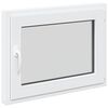 vidaXL Kellerfenster RISOR 80 x 60 cm PVC und Glas Wei&szlig;
