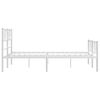 vidaXL Bettgestell mit Kopf- und Fu&szlig;teil Metall Wei&szlig; 140x190 cm