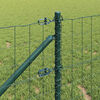 vidaXL Zaun mit Pfosten Gr&uuml;n 0,8 x 25 m Stahl und PVC