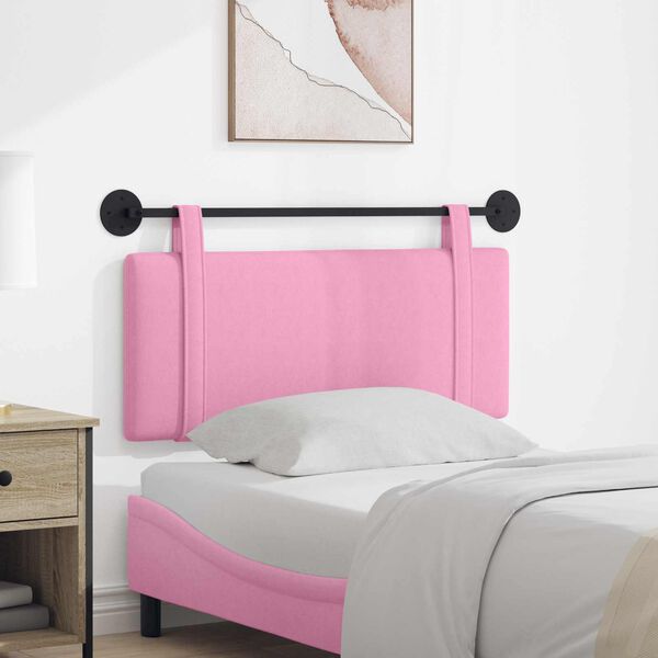 vidaXL H&auml;ngevorderseite Wandmontiert Uni Rosa 110 x 55 x 5 cm Stoff