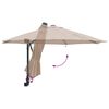 vidaXL Garten-Sonnenschirm Taupe 248 x 248 x 148 cm
