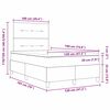 vidaXL Boxspringbett mit Matratze Creme 120 x 190 cm Stoff