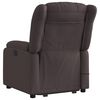 vidaXL Massagesessel mit Aufstehhilfe Dunkelbraun Stoff