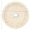vidaXL Waschtisch Massivholz Teak mit Waschbecken Marmor Creme