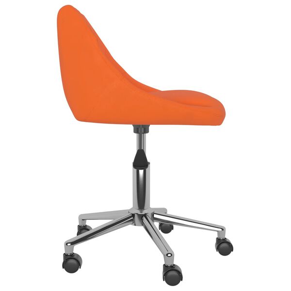 vidaXL Esszimmerst&uuml;hle 4 Stk. Drehbar Orange Kunstleder
