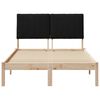 vidaXL Bettrahmen mit Kopfteil Braun 120 x 200 cm Massives Kiefernholz