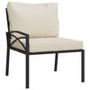 vidaXL 9-tlg. Garten-Lounge-Set mit Sandfarbigen Kissen Stahl