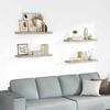 vidaXL Schweberegale 4 Stk. Eiche-Optik 80x23,5x3,8 cm MDF