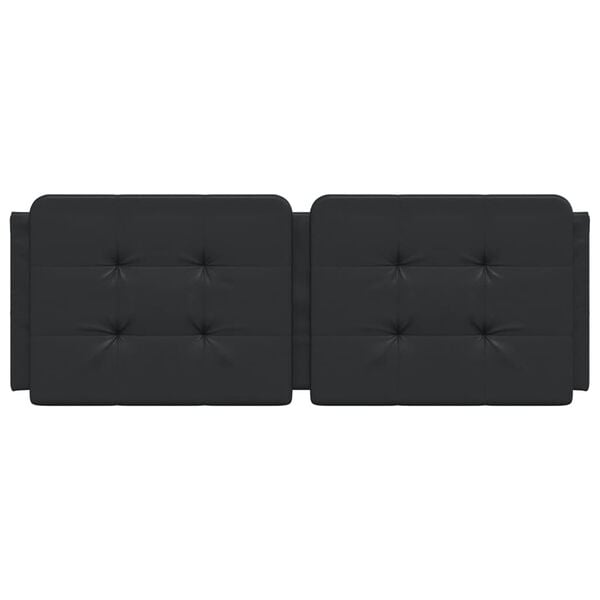 vidaXL Kopfteil-Kissen "Zadar" Schwarz 120 cm Kunstleder