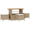 vidaXL Gartensofa-set 10 pcs Beige Poly-Rattan