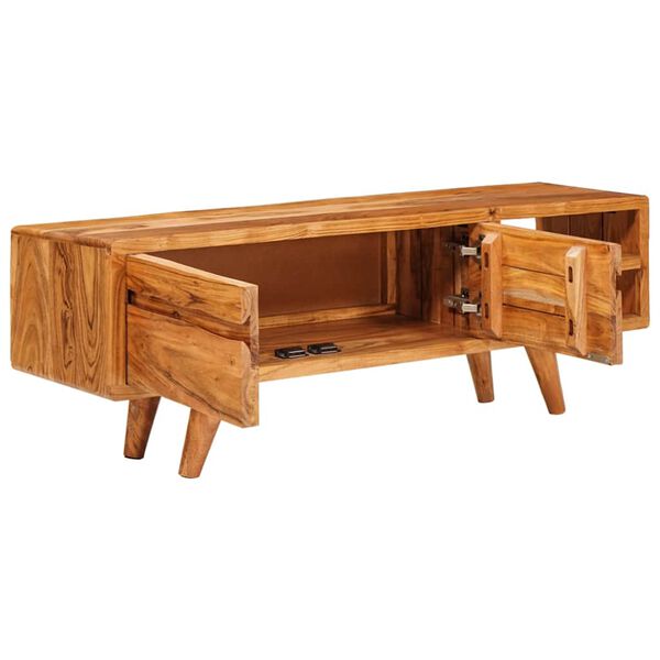 vidaXL TV-Schr&auml;nk mit Regal Braun 110 x 30 x 40 cm Massivholz Akazie