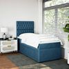 vidaXL Boxspringbett mit Matratze Blau 80x200 cm Samt