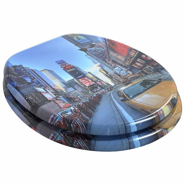 vidaXL Toilettensitze mit Deckel 2 Stk. MDF New York