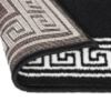 vidaXL Teppichl&auml;ufer BCF Schwarz mit Motiv 80x450 cm