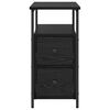 vidaXL Nachttisch 2 pcs Schwarz Eichen-Optik 30 x 60 x 60 cm