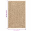 vidaXL Teppich ZIZUR 240x340 cm Jute-Optik Indoor und Outdoor