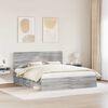 vidaXL Bettrahmen Graues Sonoma 180 x 200 cm Massives Kiefernholz