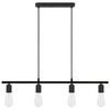 vidaXL Deckenleuchte mit Gl&uuml;hlampen 2 W Schwarz 80 cm E27