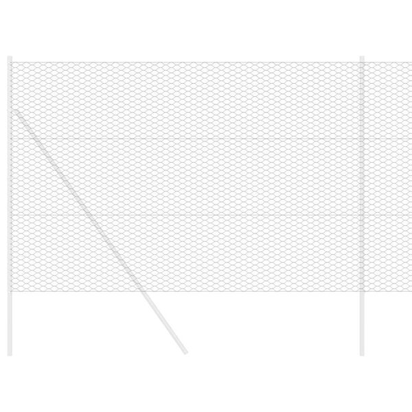 vidaXL Hexagonzaun Grau 1,5 x 50 m PVC