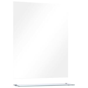 vidaXL Wandspiegel mit Regal 50&times;60 cm Hartglas