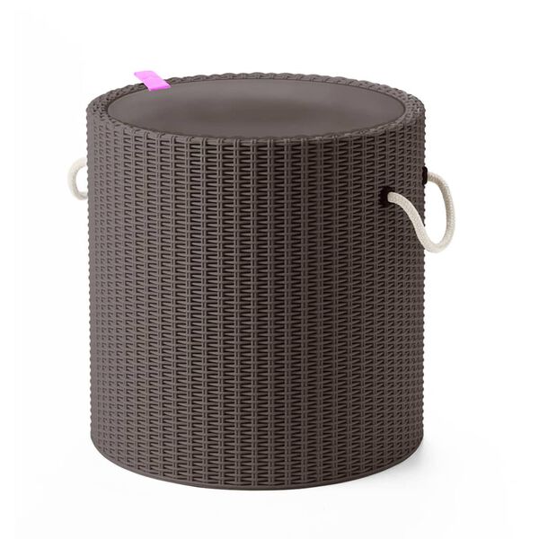 Keter Hocker mit K&uuml;hlbox & Seilgriffen Taupe 219430
