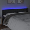 vidaXL LED Kopfteil Schwarz 163x16x78/88 cm Kunstleder