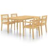 vidaXL 5-tlg. Garten-Essgruppe Massivholz Teak