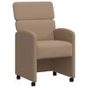 vidaXL Esszimmerst&uuml;hle mit Rollen 2 pcs Cappuccino 58 x 65 x 98 cm