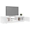 vidaXL TV-Schrank mit LED-Leuchten Hochglanz-Wei&szlig; 140x40x36 cm