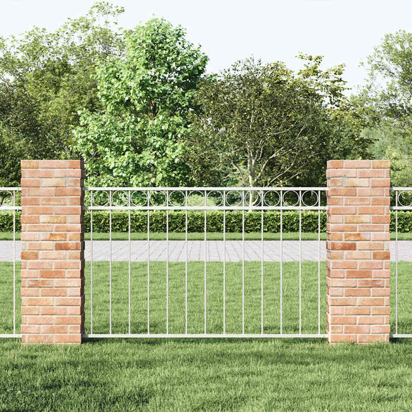 vidaXL Zaunelement Assen Wei&szlig; 170 x 100 cm Stahl