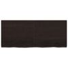 vidaXL Tischplatte Dunkelbraun 120x50x(2-4)cm Massivholz Eiche