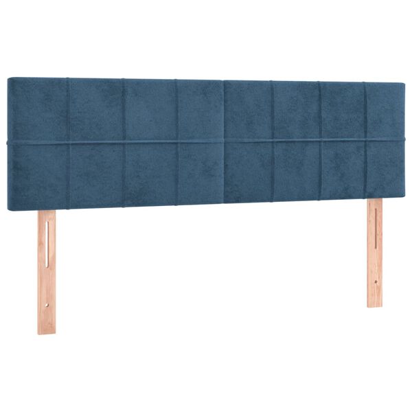 vidaXL Kopfteile 2 Stk. Dunkelblau 72x5x78/88 cm Samt